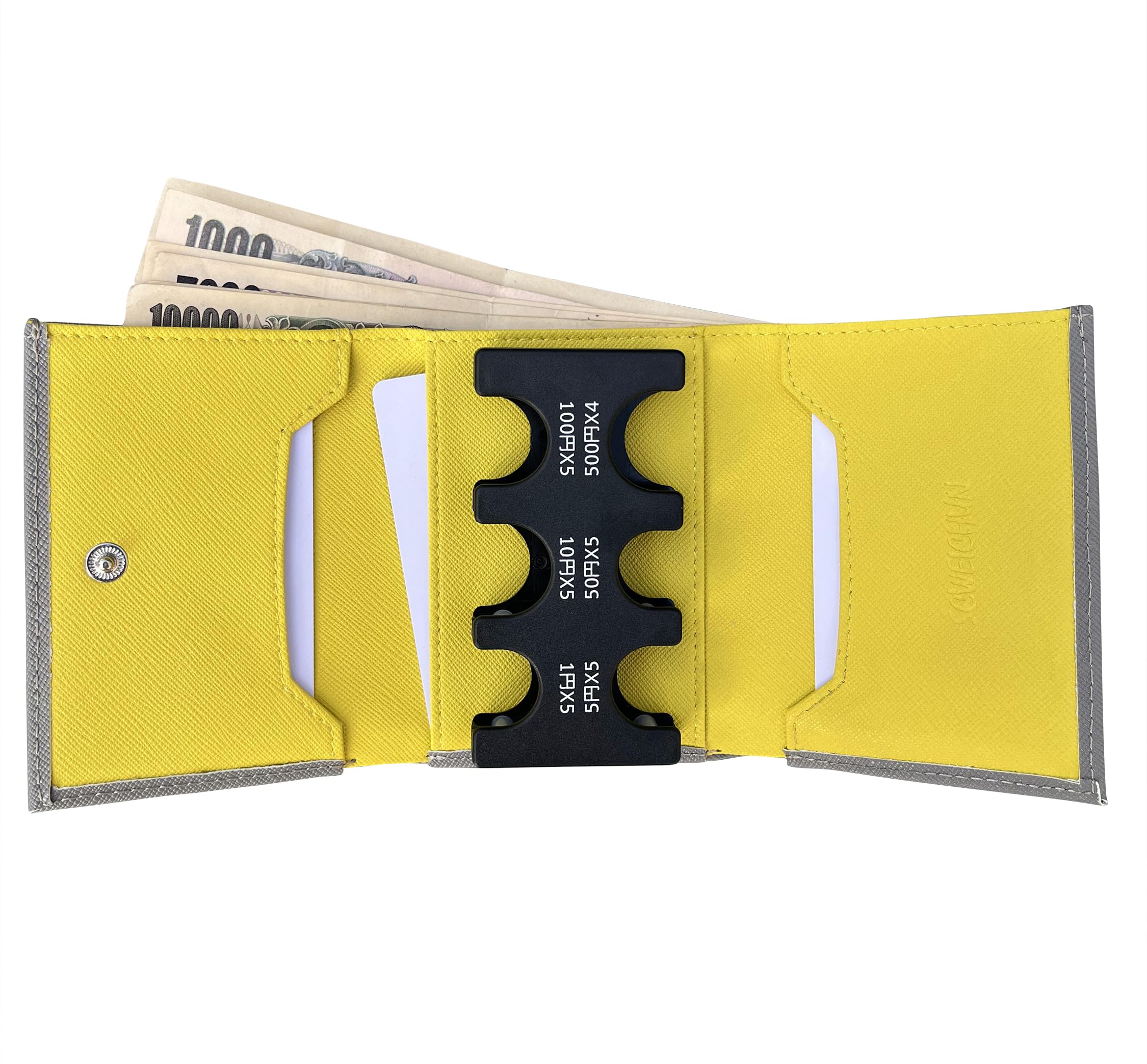 

SCWEICHUN Кожаный кошелек для монет с монетами Настоящий Компактный кошелек для сортировки монет для Включает держатель для монет и монету Компактный размер для Удобный Портативный Монетный чёрный