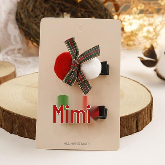 Kids' Christmas Hair Accessories: Snowflake Clips, Knit Hat, Hairpins & Bow Gift Set