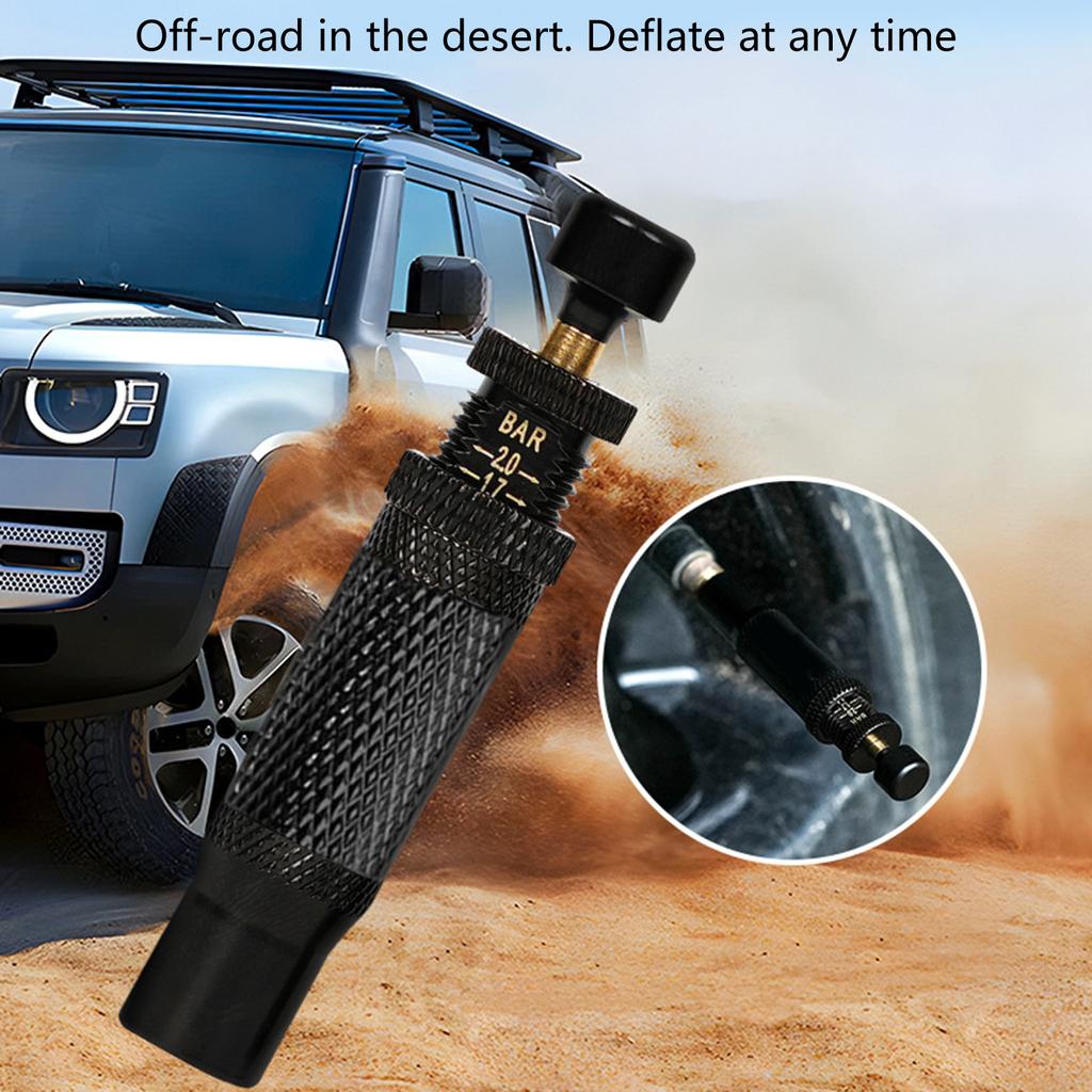 Automatic Tire Deflators Includes Valves Caps and Carry Bag Suitable for Easy Pressure Adjustment Safe Offroad Driving
