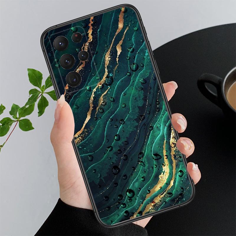 

Green Gold Marble Phone Case For Samsung A52S A21S A33 A23 A35 A55 A14 A32 A52 A53 A54 A51 A71 A15 A55