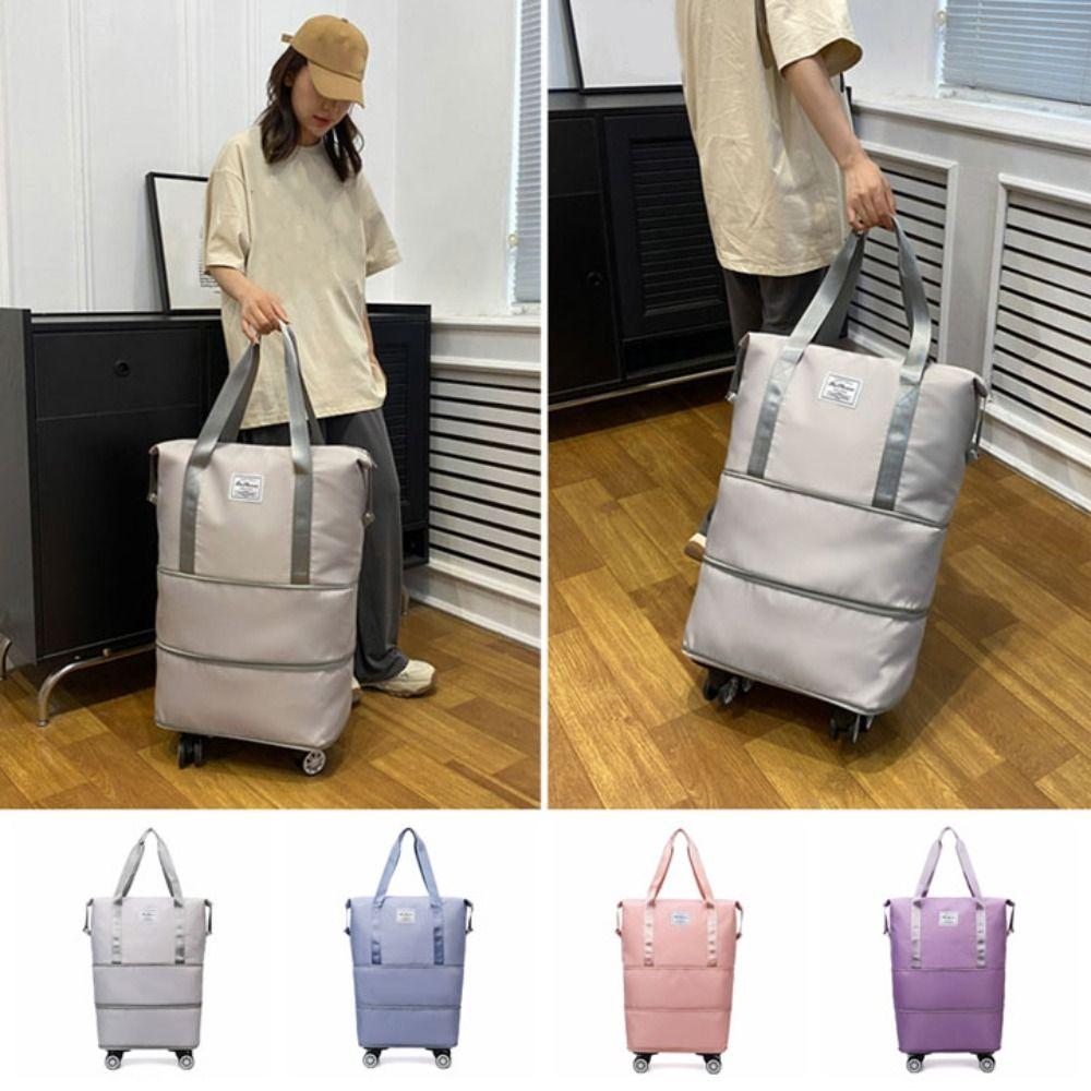 Sport Gym Bag with Wheels Dry-Wet Separation Luggage Storage Bag  Travel