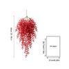Artificial Red Teardrop Hanging Ornaments for Christmas and New Year, Door Wall Window Holiday Decoration