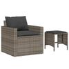 VidaXL Salon de jardin 4 pcs avec coussins gris résine tressée, ensemble de canapés d'extérieur, salon de jardin, ensemble 366361