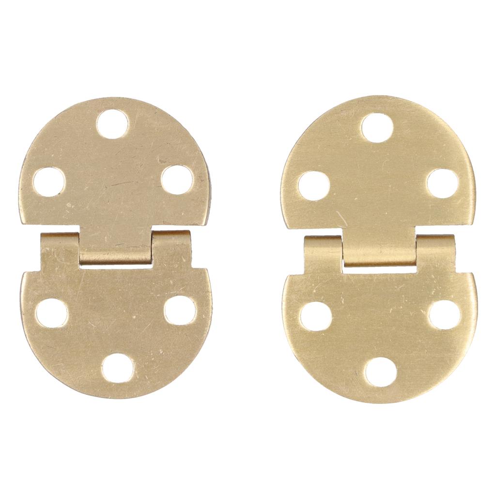 2Set 180 Degree Copper Hinge with Screw Mini Flap Hinge for Foldable Table 47x30mm