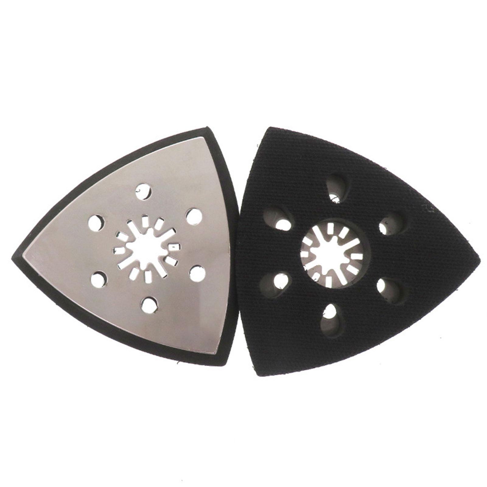 

Precise 6 Hole 93mm Triangle Grinding Disc Plate Durability Stainless Steel Base With Quick Changing Nylon Hook System 1