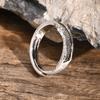 Vnox Retro Wedding Rings for Men,Vintage Silver Color Metal Finger Bands Resizable,Valentine's Father's Day Birthday Party Gift