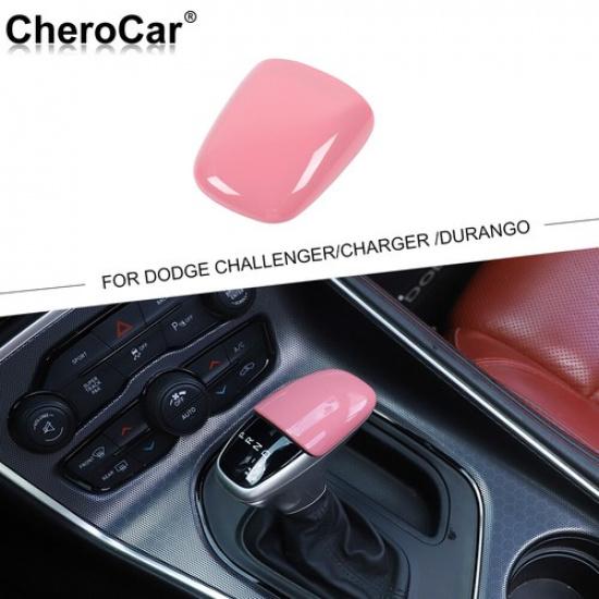 Pink Gear Shift Knob Interior Cover Trim Decro for Dodge Challenger/Charger 15+