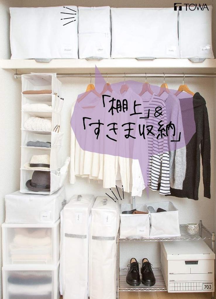 Towa Sangyo MSC 2-Way Multi-Purpose Closet Storage for Clothes and Accessories, Set of 2