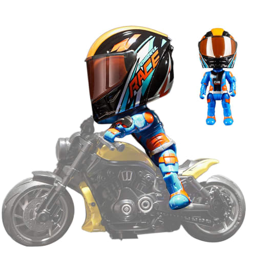 Transforming Bike Toy, Transforming Figure Bike Toy, Transforming Doll Action Figure - Q Version Figure, Articulated Figure, Bike Rider Collectible Mo