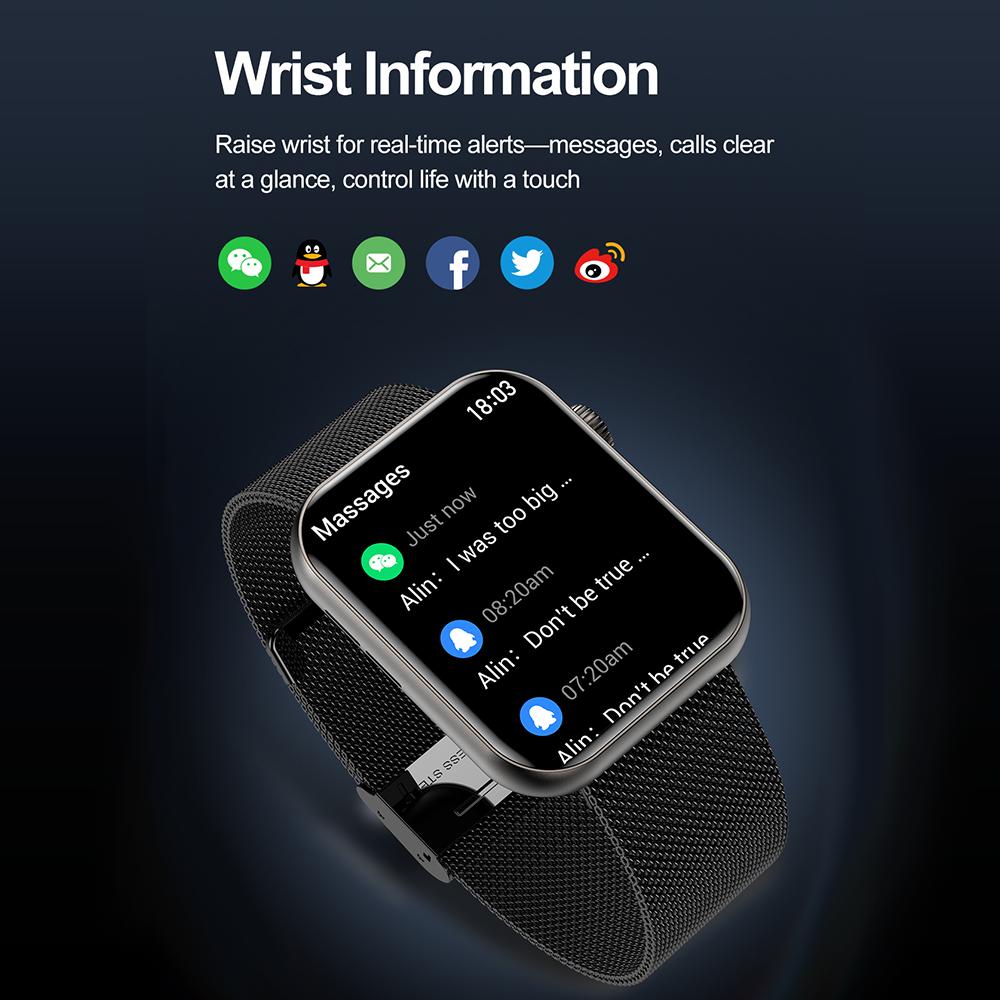 New Smart Watch For Unisex Full Touch Screen Bluetooth Call IP67Waterproof Sport Fitness Tracker Smartwatch for Android IOS