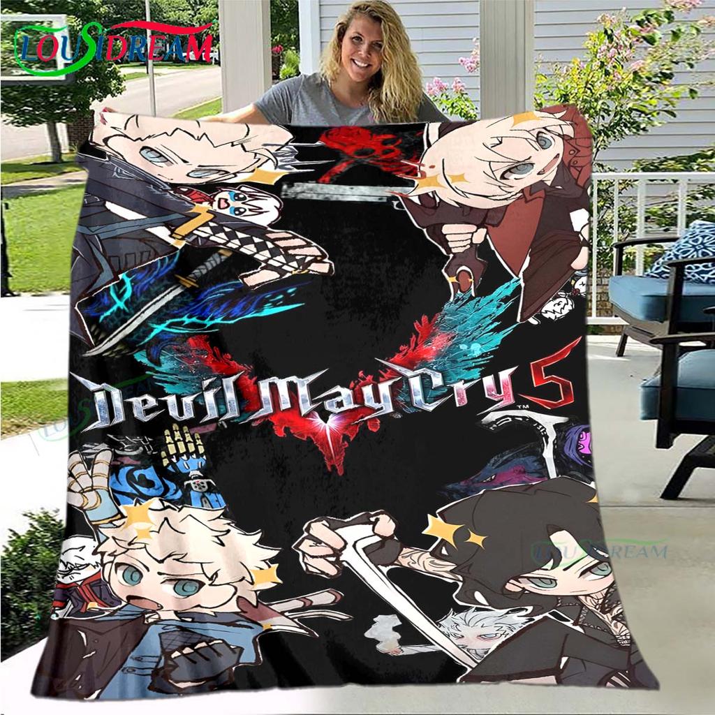 Fashion D-Devil May Cry Tapestry Game Poster Four Seasons Blanket Sofa Cover Travel Bed Plush Blanket Office Break Blanket Gift