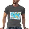 Malta Illustrated Island Travel Map with Roads and Highlights TShirt Casual Street Style Short Sleeve Tee