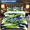 3PCS Canberra Camouflage Warrior Bedding Set 2D Printing (Includes 1 Duvet Cover + 2 Pillowcases Coreless), Bedroom decor,Fan gift