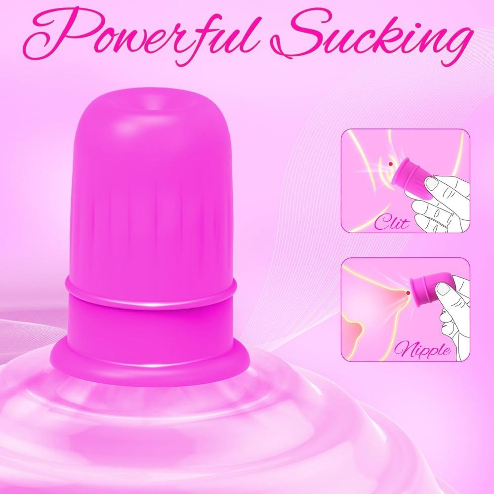 Silicone Nipple Suckers for Women - Beginner's Nipple Stimulator Set, Purple Erotic Clamps for Female Pleasure & Couples (Sex Toy)