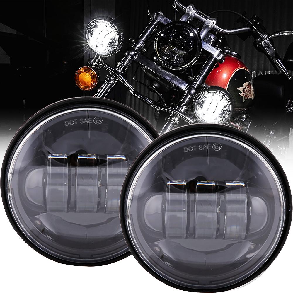

4,5-дюймовые противотуманные фары с кольцом Halo 30 Вт круглые водонепроницаемые 4 1/2 вспомогательные лампы ближнего света для вспомогательной светодиодной фары для мотоцикла