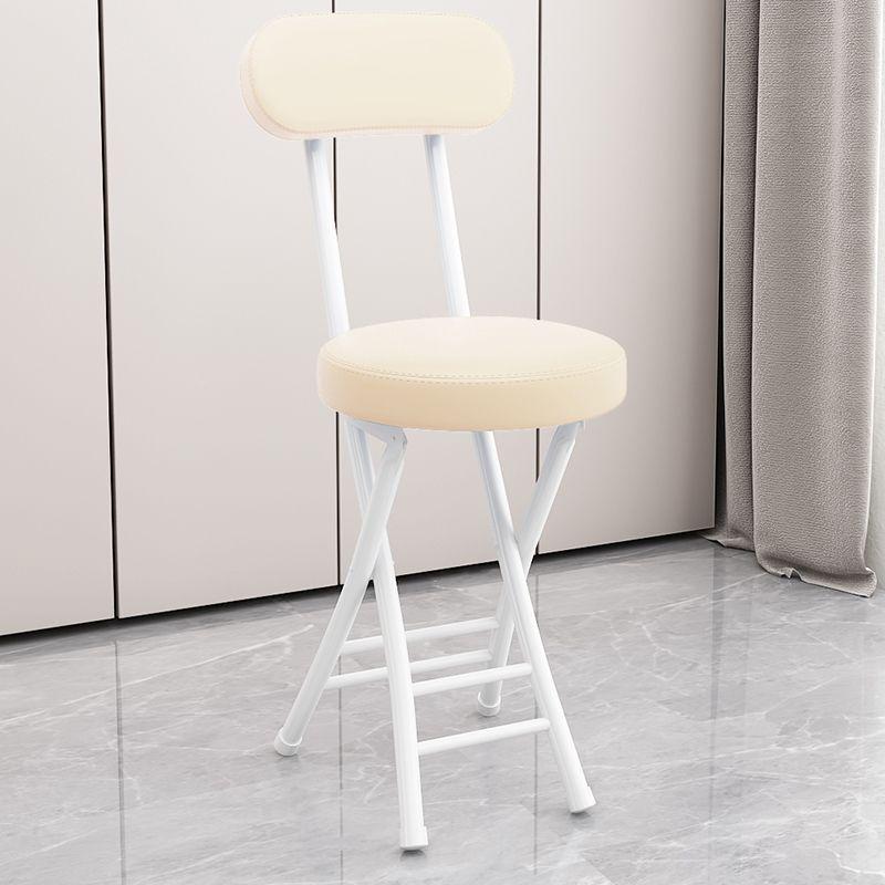 Compact Folding Dining and Leisure Chair with Backrest for Home and Dormitory