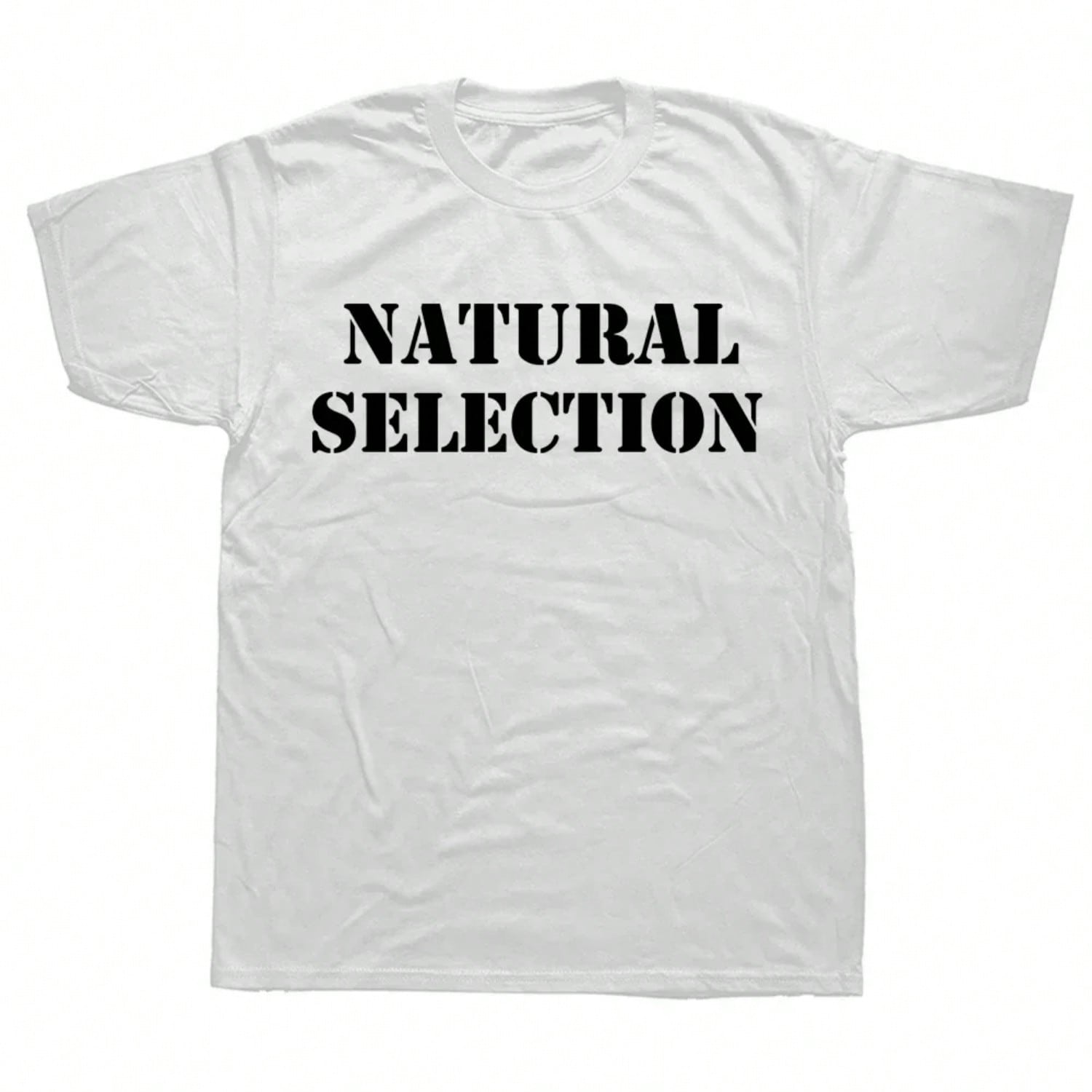 Natural Selection Text Womes T-Shirts Evolution Graphic T Shirts Fashion Casual Streetwear Harajuku Style Tops Loose Tees S разноцветный