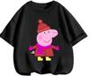 Kawaii Casual Crew Neck T Shirt Cute Cartoon Print Summer Street Style Kids Wear Peppa Pig Boys Girls 3 14