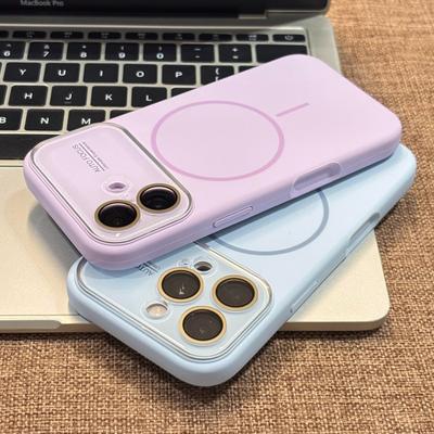 Luxury Liquid Silicone For Magsafe Charge Magnetic Case for iPhone 17 Air 16 15 14 Plus 13 12 Pro Max 11 Glass Lens Soft Cover