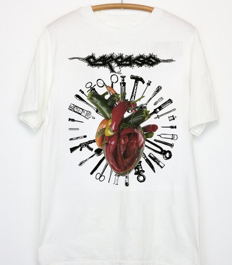 Unisex shirt Cotton Oversize Large Size CARCASS band album white Unisex Tee All sizes 2F229