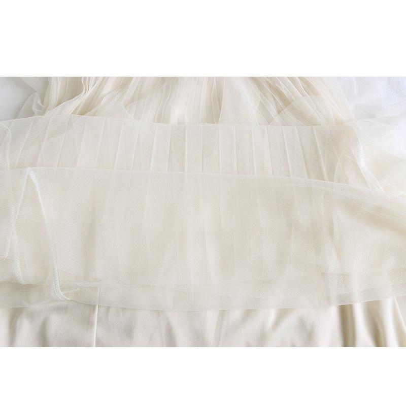 Letní dlouhá maxi sukně Dámské FCroztomilá skládaná kawaii tylová sukně s vysokým pasem síťovaná gáza