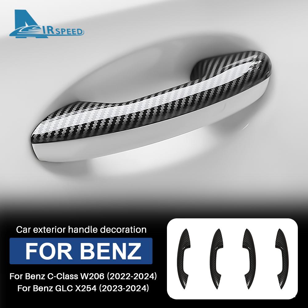 Abs Carbon Fiber Door Handle Trim Cover for Mercedes Benz GLC X254 C Class W206 S206 2025 2025 2025 Car Exterior Accessories