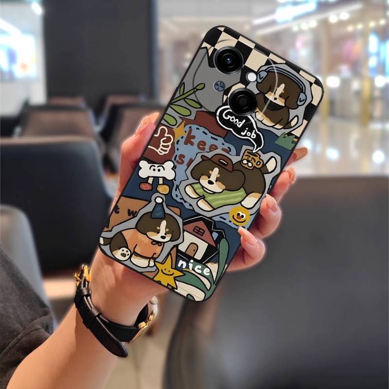 TPU Shockproof Phone Case For Tecno POP9 4G/Spark GO 1/KL4 Protective Phone Pouch Soft Case Graffiti Animals Cartoon