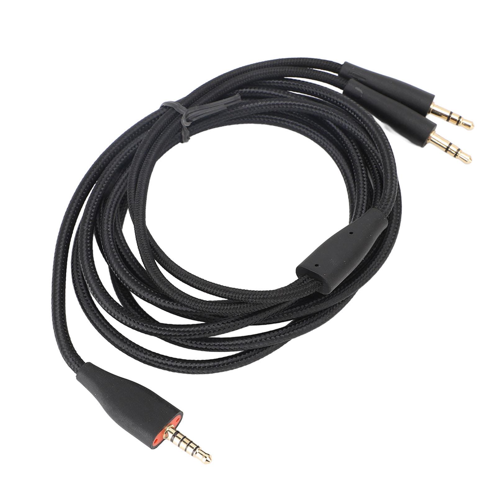 

Кабель для гарнитуры для MMX100, длина 2 м, штекер 3,5 мм на двойной штекер 3,5 мм, сменный кабель для ПК-гарнитуры, серый чёрный