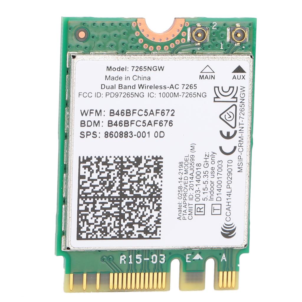 Wireless Network Card 7265NGW 7265AC Dual Band M.2 Interface Bluetooth 4.0 Computer Supplies