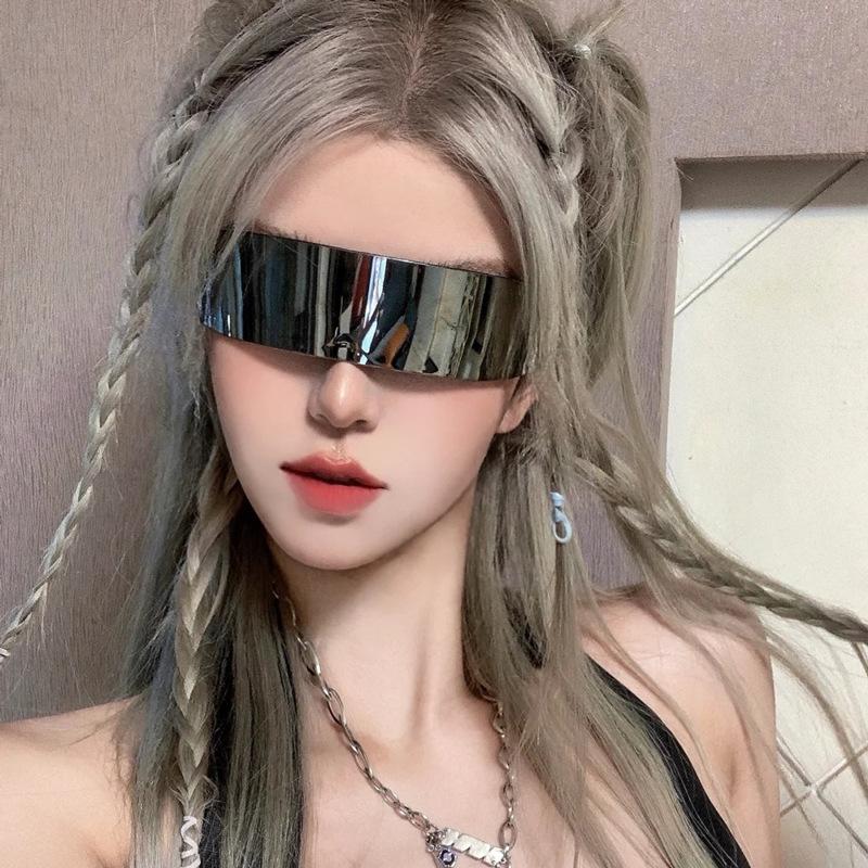 New Future Cyberpunk Sunglasses Retro Rimless Sun Glasses UV400 Mirror Eyewear Vintage Gothic Steampunk Party Gafas De Sol