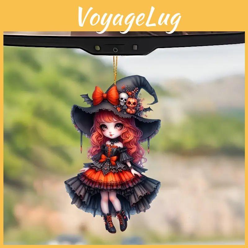 Car Halloween Acrylic Hanging Girl Pendant Auto Interior Accessories Driving