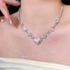 Thorns Pink Love Necklace Female Cute Girl Heart Summer Sweet Collarbone Chain Spice Girl Wind Necklace