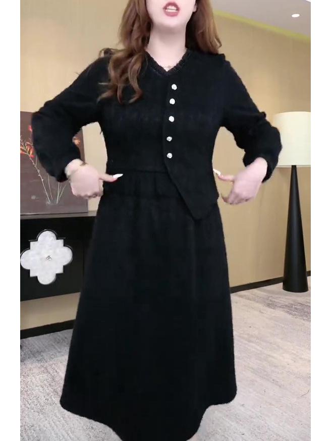 New Spring Fashion French Style Slimming Dress for Plus Size Middle-Aged Women