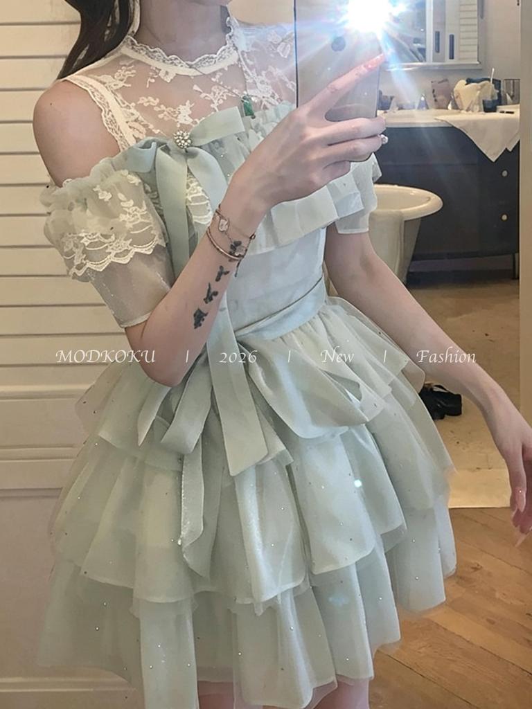 Clean and simple Lolita Suitable for various styles including type of Japanese and Cute and dreamy Perfect for Mori and suitable for and Size