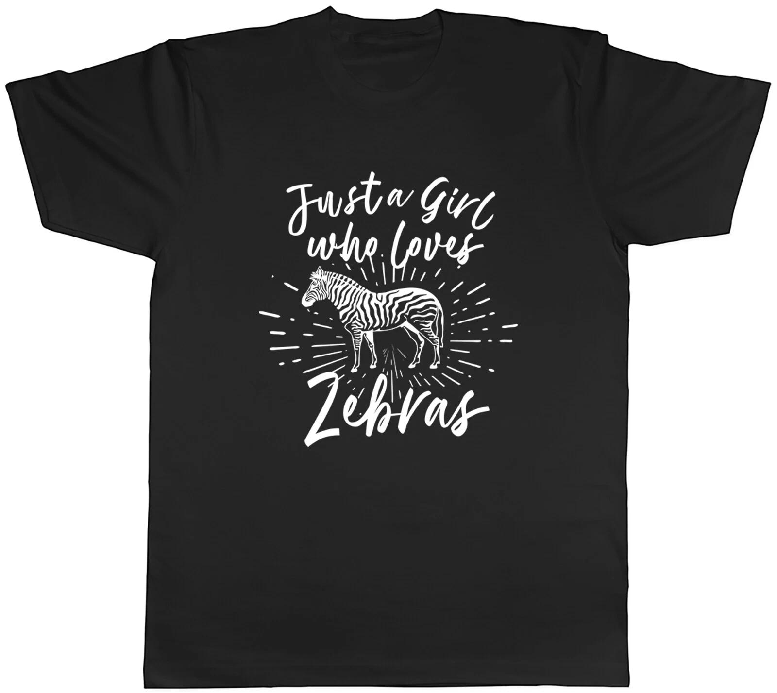 Just a Girl Who Loves Zebras Mens T-Shirt Wildlife Safari Animal Tee Gift XXXL