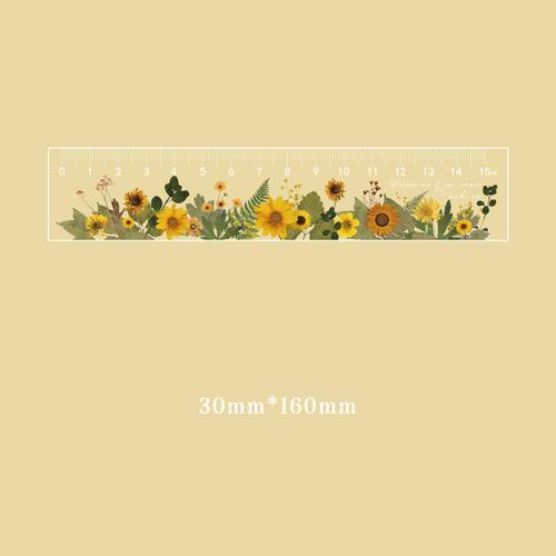 Flower Series Straight Ruler 15cm Transparent Plastic Drawing Painting Rulers for Student School Office Stationery Supplies