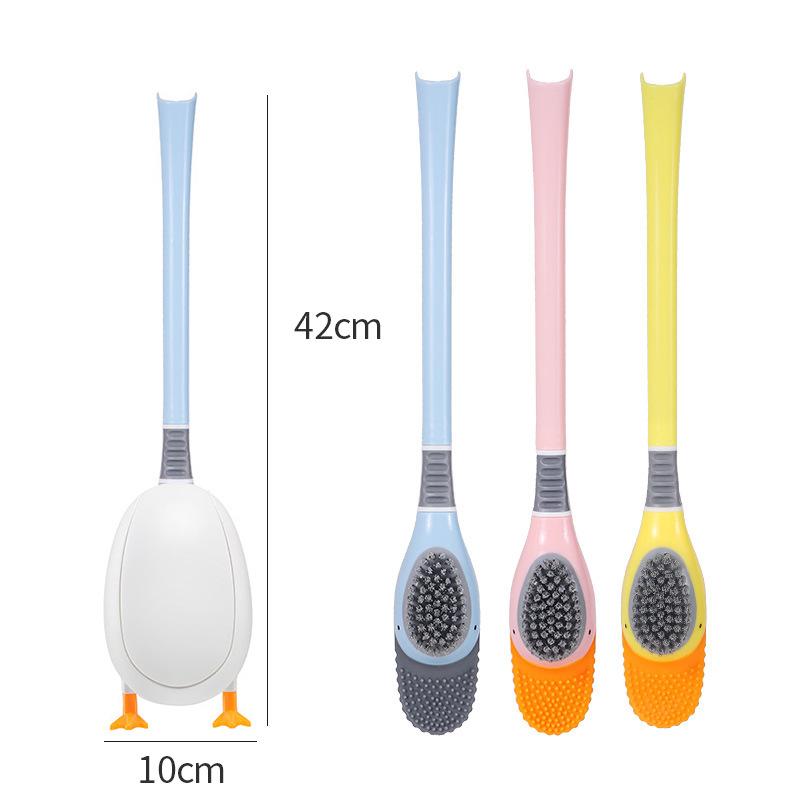 1PCS Toilet brush Silicone brush No punching Toilet cleaning toilet wall hanging cleaning bathroom accessories toilet set