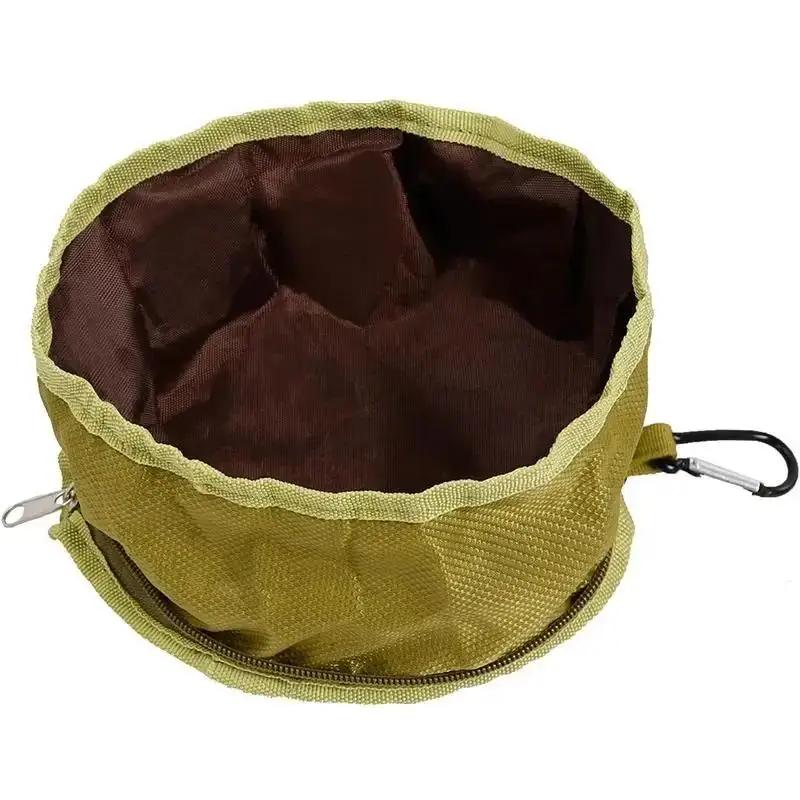 New Big Volume Dog Drinking Container Foldable Dog Water Bowl Food Storage Bag Outdoor Hiking Travel Folding Pet Bowl 1100ML