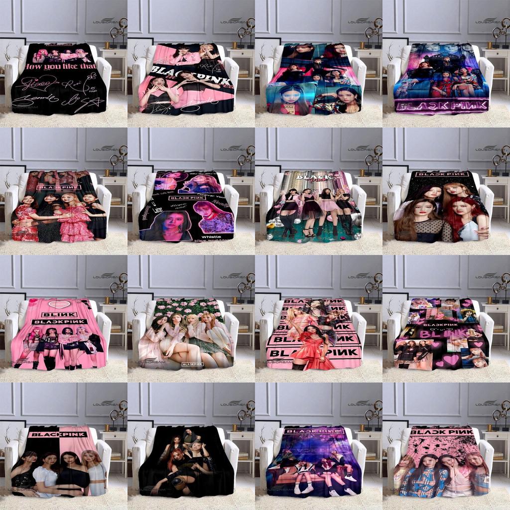 Blackpink Blanket Idol Group Pink 3d Digital Print Flannel Blanket Supplies