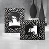 Cloth Photo Frame Leopard Print Stripe Rectangular Picture Frame Desktop Photo Display Frame Wall Decoration Accessories