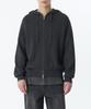 Crochet Knit Hooded Zip-Up [Medium Grey]