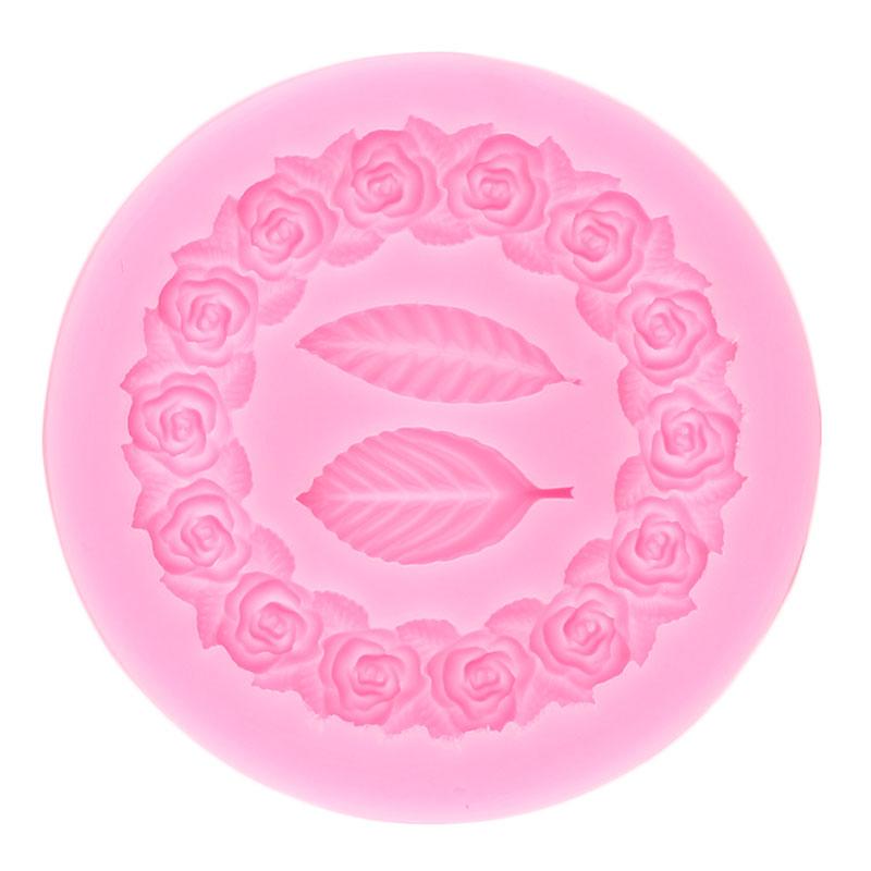 Rosenkranz Silikonform Hochzeit DIY Cupcake Topper Fondant Formen Kuchen Dekorieren Werkzeuge Polymer Clay Süßigkeiten Schokoladenformen