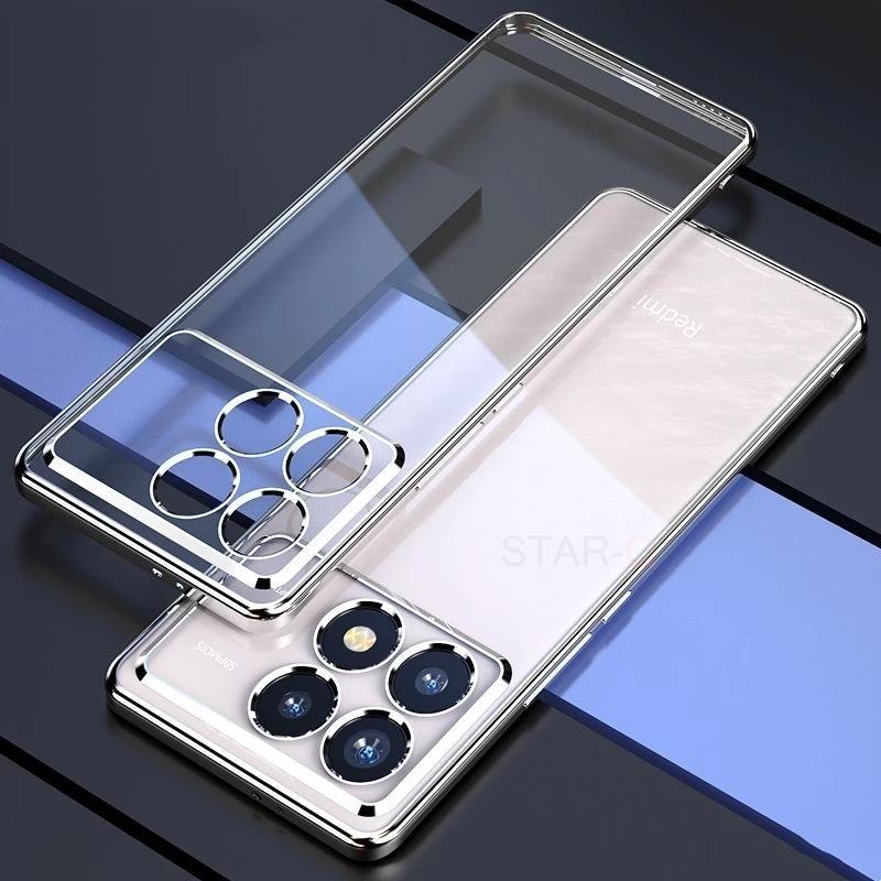 X6pro M6pro Plating Clear Case For Xiaomi Mi Poco M6 X6 Pro 5g 4g F6 Silicone Transparent Bumper Back Cover Poko M X 6
