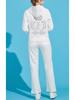Luxurious Women's Velvet Hooded Two-Piece Sportswear Set - Loose Leg, Hot Drill. Perfect for Spring & Autumn.