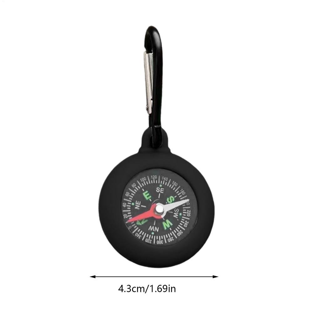 

Portable Compass for Hiking Compact Waterproof Survival Compass with Carabiner Clip Compass for Camping Hiking Traveling чёрный