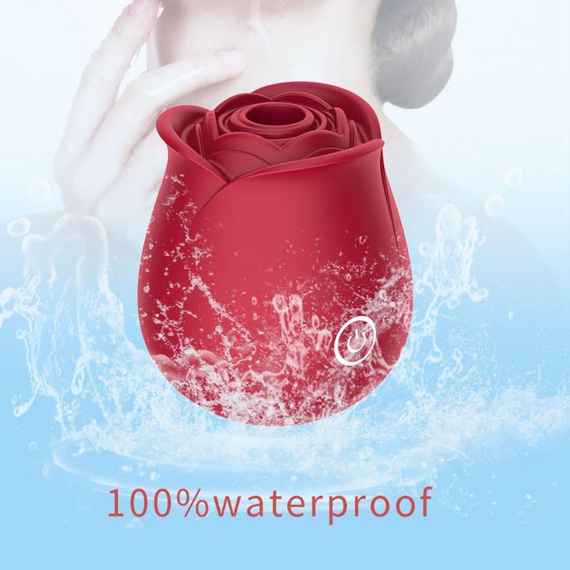 Vibrator pentru supt vagin în formă de trandafir, bun intim, suzetă pentru mamelon, lins oral, stimulare clitoridiană, jucării sexuale puternice pentru femei 18