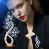 [HF]New 1Pc Fashion Luxury Rhinestone Personalized Crystal Brooches Women Clothing Coat Accessries Gifts