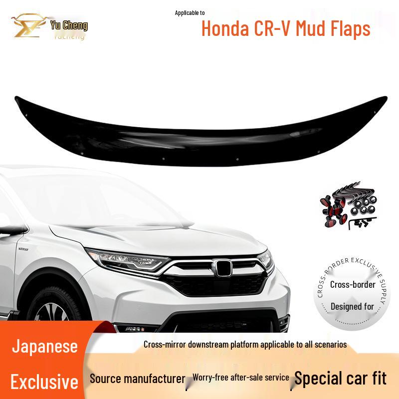 Honda CR-V Hood Protection Plate & Black Buckle Guard for Car Modification