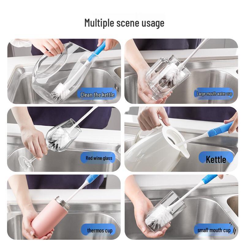 Shijia Long-Handle Double-Layer Cup & Bottle Cleaning Brush