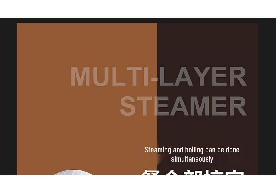 304 Stainless Steel Energy-Saving 4-Layer No-Flavor-Transfer Induction Steamer